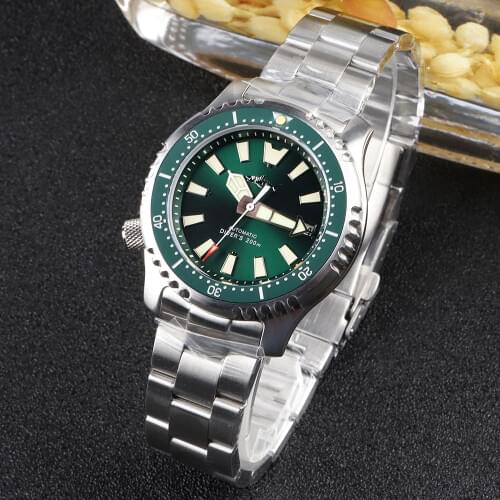 HEIMDALLR 316 Steel Mens Diver Watch 41mm Black Dial Sapphire Glass 200M Waterproof NH36A Automatic Movement Mechanical Watch