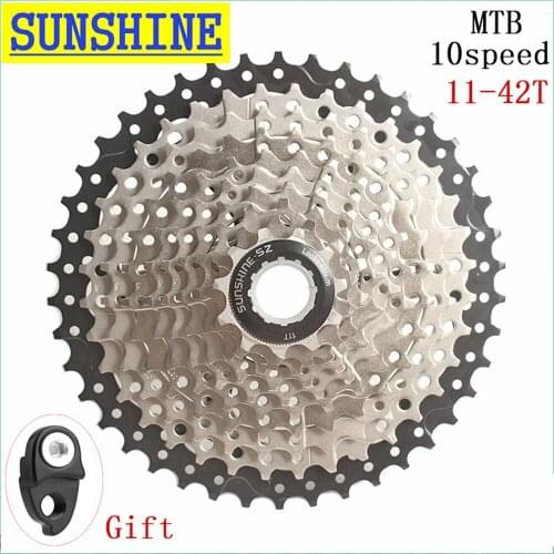 SUNSHINE-SZ MTB Mountain Bike 10s 30s 10Speed 11-42T Cassette Freewheel Sprockets for Bicycle Parts flywheel