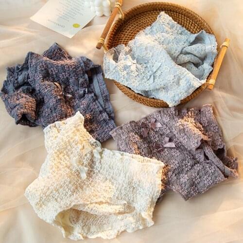 Eyelet Cute Flower Lace Sexy Women Panties Flexible Comfortable Breathable Summer Cool Soft Knickers Solid Color