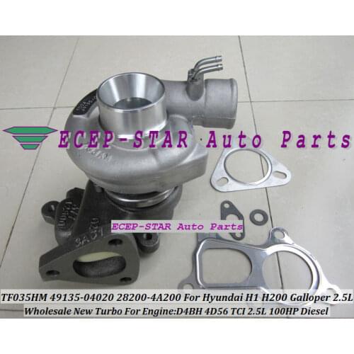 TF035 49135-04020 28200-4A200 Turbocharger For Hyundai H1 H200 Starex Libero Galloper II 2.5L Diesel Engine D4BH 4D56 TCI 100HP