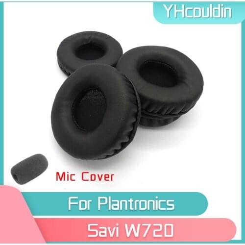 YHcouldin Earpads For Plantronics Savi W720 Headphone Accessaries Replacement Wrinkled Leather