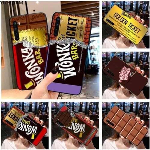 YJZFDYRM Willy Wonka Bar With Golden Ticket Phone Case for Xiaomi Mi 10 Pro lite Mi9 9SE Pocophone F1 Mi 9T Pro Note 10 lite