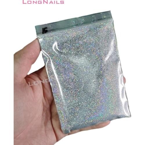 10g/bag Shiny Holographic Nail Powder 0.2mm Fine Laser Dust Powder Silver Gold Pink Holo Glitter Powder Nail Art Glitter Decor