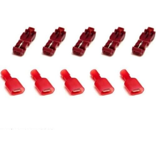 120 x T-Tap Wire Connectors, Self-Stripping Quick Splice Cable Terminals, with Nylon Fully Insulated Male Spade Disconnect Kit
