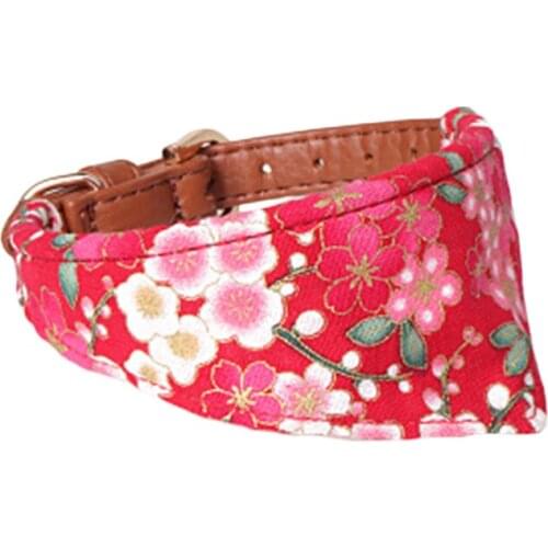 18PCS / LOT New Style Pet Collar Leather Pu Dog Triangular Towel Whit Hot Stamping gold Dog Accessorage