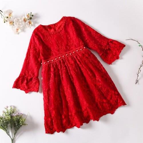 2019 Girl Lace Dress Kids Dresses For Girls Princess Party Birthday Wedding Baby Toddler Child Clothes Vestido Costume JW4677