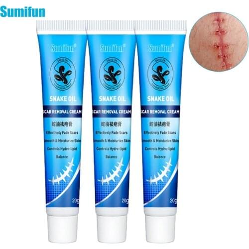 Sumifun 3pcs Scar Removal Cream Acne Ointment Scars Stretch Marks Surgical Scar Burn Repair Care Body Pigmentation Corrector