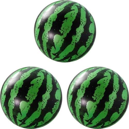 3pcs Creative Bouncy Ball Simulated Watermelon Rubber Ball Beach Pool Game Gifts Soft Toys For Children Swimming Accessories