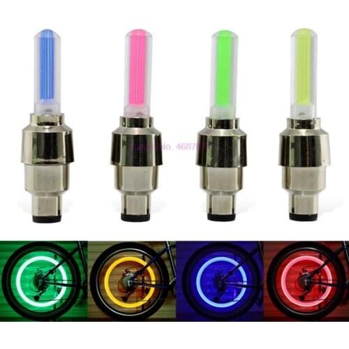 500pcs Bike Tire Valve Caps Valve Lgiht Tyre Tire Valve Caps Wheel Spoke Diamond Shape LED Light MTB Bike Cycling Accessories