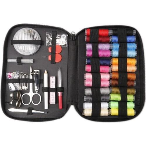 90pcs/set Multifunction Embroidery DIY Sewing Box Sewing Kit Needle Thread Threader Tape Scissor Storage Bag Sewing Tools Set