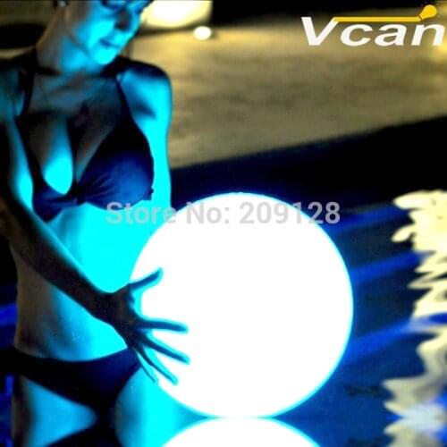 Free Shipping 8 Pieces 20cm LED Decoration Ball RGB Globe waterproof ip68 for pool rechargeable remote controlLED Light Bulb