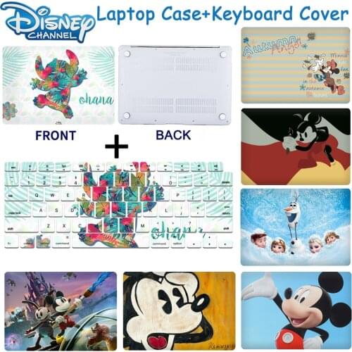 Disney Mickey Laptop Case with Keyboard Cover for Macbook Air Pro 13 14 15.6 Shell For Air Pro Retina11 12in Protective Cover