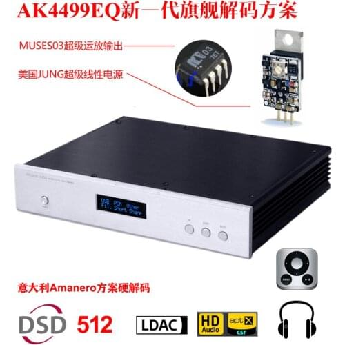 DC400 AK4499 Fully Balanced Decoder DAC DSD Bluetooth Headphone Amplifier 5.0 APTX LDAC