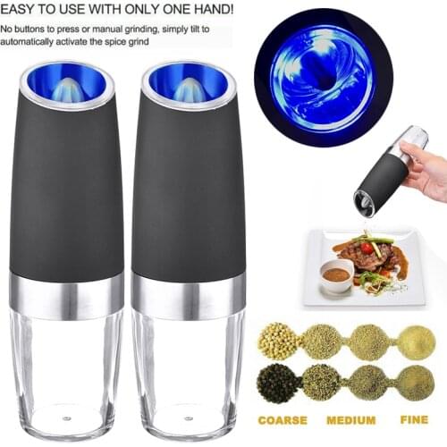 Electric Automatic Salt Pepper Mill Grinder Pepper Spice Grain Mills Shaker Kitchen Spice Mill Bottle Cookware Tool