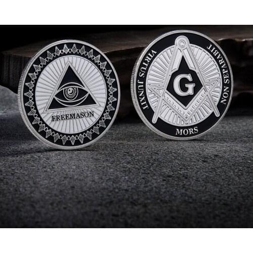 European Masonic Eye of Heaven Commemorative Coin Masonic Fraternity Coin Collection Coin Home Decoration Coins Collectibles