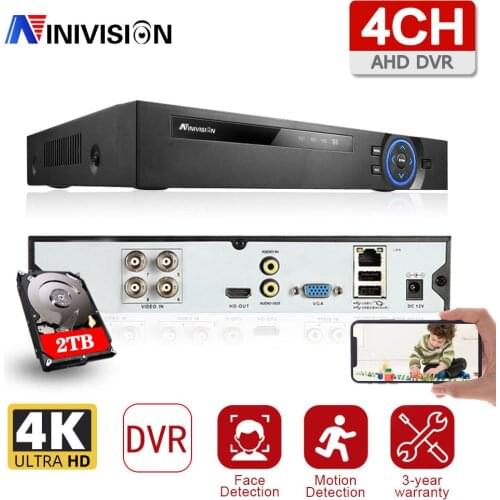 6in1 Real H.265 4ch 4K-N 4K 8MP DVR Security CCTV hybrid video recorder DVR P2P Xmeye support AHD/TVI/CVI/CVBS/IP cameras ONVIF