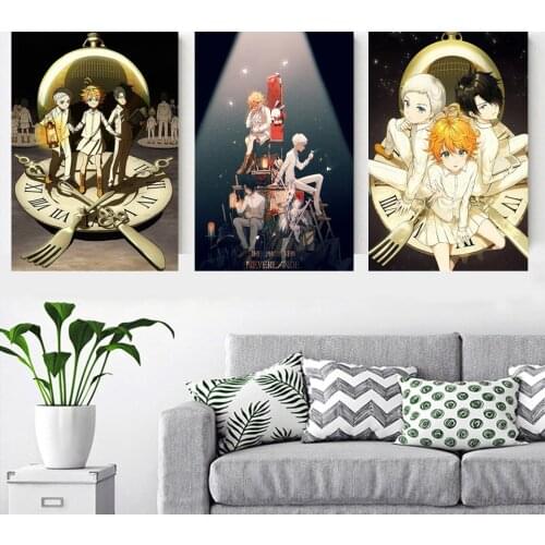 HD Print Japanese Anime Promise Neverland Poster Canvas Painting Home Decoration Wall Art Picture