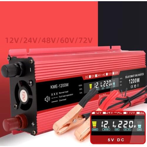 Pure Sine Wave inverter 1200W 2000W DC12V to AC220V 50Hz 60Hz inverter power Converter For Car Voltage transforme