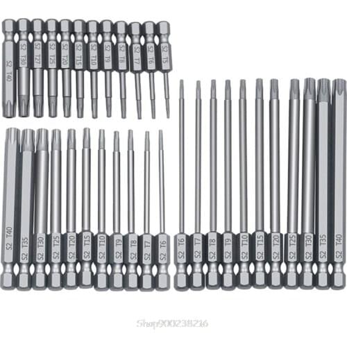 11/12pcs Tamper Proof Security Drill Bit Set Torx Screwdriver Flat Head 1/4" Hex Bits Au26 20 Dropship