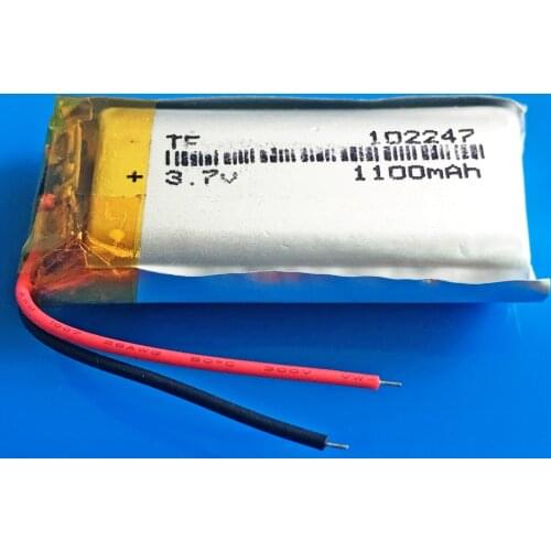 3.7V 1100mAh 102247 li-po polymer lithium Rechargeable battery for MP3 GPS PDA DVD bluetooth recorder e-book camera power bank