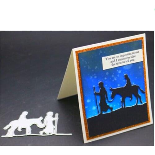 YINISE SCRAPBOOK Metal Cutting Dies For Scrapbooking Stencils HORSE PRAER DIY PAPER Album Cards Making Embossing Die CUT Cuts