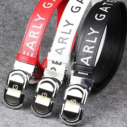 Fashion PG Belt Men Sport Golf Leather Belt The Length Can Be Cut Freely