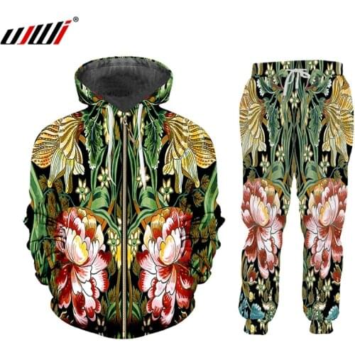 UJWI 3D Sets Men Tracksuits Casual Hoodies Pants Sportswear Sweatshirt Male Suits Jogging Sweatpant 2 Pcs Dropship Suppliers