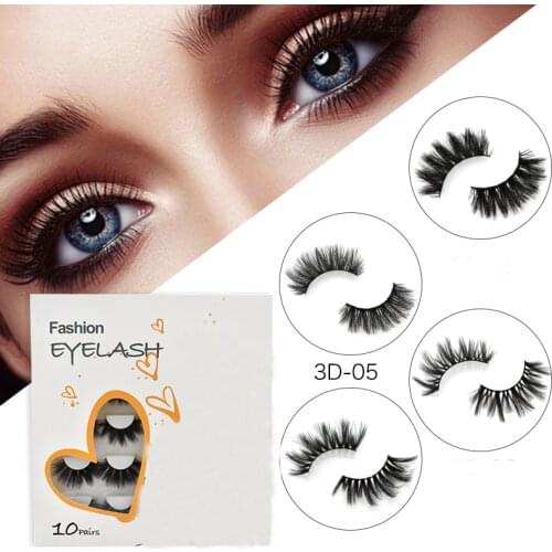 NEW 10pair Lashes Mink eyelashes dramtic False Eyelashes 3D mink lashes Fluffy reusable Crisscross cilios Glamorous for makeup