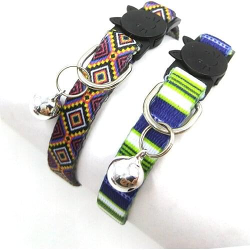 Pet Collar necklace Bell Charm Cat supplies Custom Safety Cat Collar bell Personalized Cute Kitten Puppy Collars with Bell