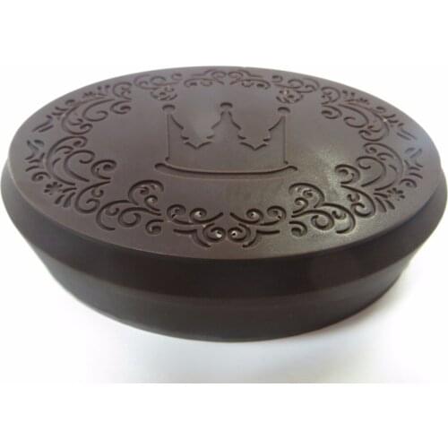 QT0055 Oval Shape Stamp Handmade Soap Mold Crown Art Pattern Chocolate Mould DIY Silicone Soap Molds Jelly Candle Moulds Clay