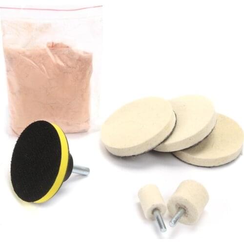 Polishing Sponge Wheel Kit Polisher 8pcs/set 3" Polishing powder Polishing Pad Polishing Buffer Waxing Buffing Pad Drill Set