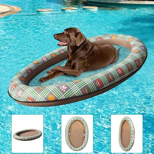 Dog Lnflatable Hammock Cushion Swimming Pool Pet Dogs Floating Raft Bed Water Toy Spring Summer Beach Play Cushion Dog Supplies