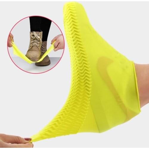 Portable shoe protective cover silicone material unisex shoe protective cover boots waterproof non-slip shoe cover reusable
