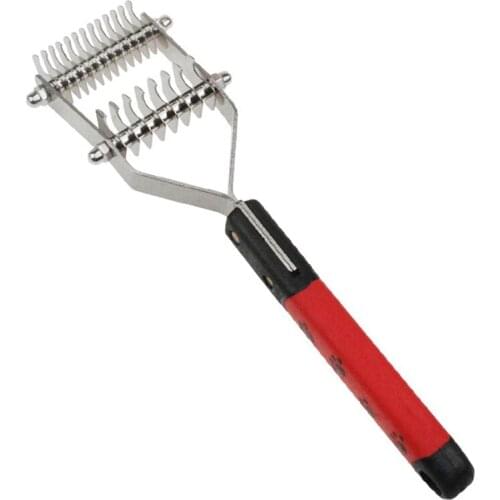 Double Bottom Rake Pet Comb Fur Care Double-row Pet Comb Beauty Cat And Dog Open Knot Comb