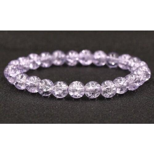 Charm 6 color 8mm Crack crystal Stone Beads Bracelet for Women and Men fashion DIY Jewelry Classic charm accessories Trendy Gift