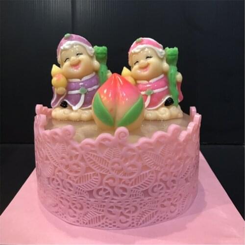 Thick lace cake edge silicone mold jelly candy cookies chocolate mold diy baking tool wedding birthday cake mould