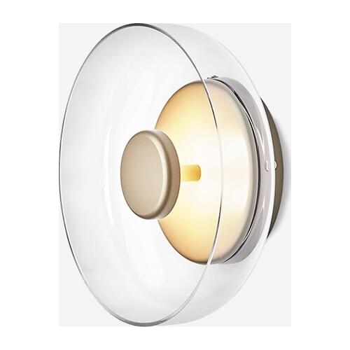 Postmodern Loft Glass Led Wall Lamp Creative Designer Bowl Bedroom Bedside Dining Room Study Decro Light Fixtures Free Shipping