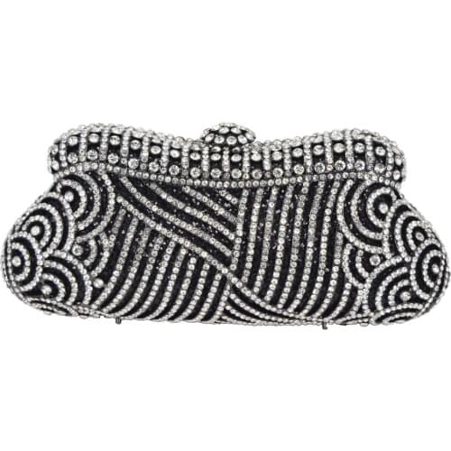 Stylish Red Evening Bag Luxury Crystal Diamante Ladies Party Prom Clutch Wedding Purse Banquet Bag Blue Pochette Sacoche 88192