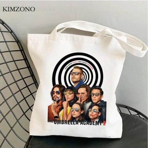 The Umbrella Academy shopping bag bolso bolsa grocery canvas recycle bag reusable bag string ecobag sacola sacolas