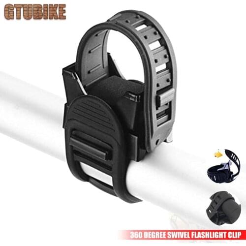 Cycling Bike Bicycle Light Lamp Stand Holder 360 Rotation Grip LED Flashlight Torch Clamp Clip Mount
