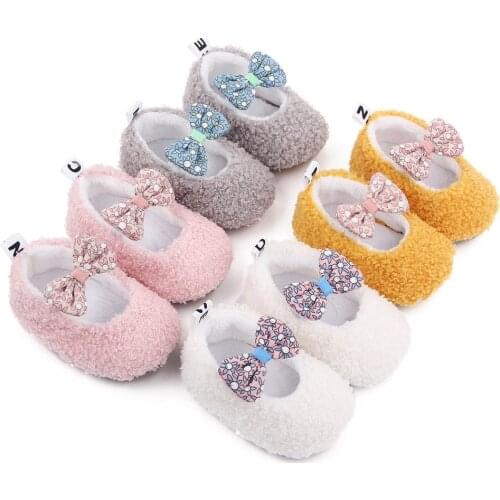 Spring Autumn 2021 Baby Girls First Walkers Princess Newborn Baby Shoes Infant Girls Cute Bowknot Soft Shoes