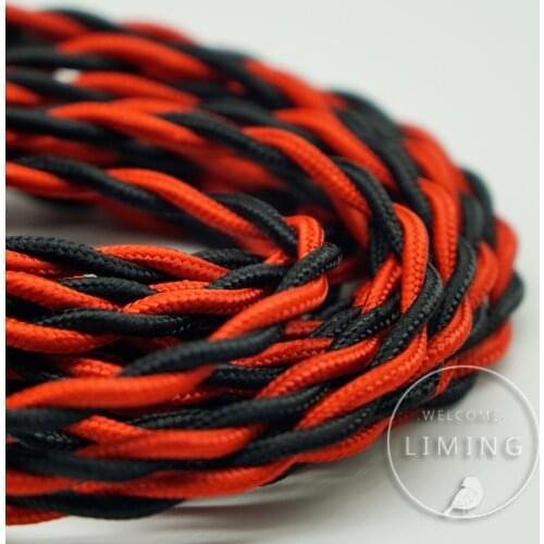 100M Meter 2*0.75mm Vintage Twisted Electrical Wire Green Textile Cable Edison Lamp Cord Braided Retro Pendant Light Lamp Wire