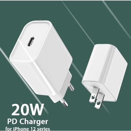 20W USB C PD Fast Charger for iPhone 8 XS 11 12 Pro Max Mobile Phone Type C Quick Charge 4.0 QC 3.0 Charger Adapter EU US Plug