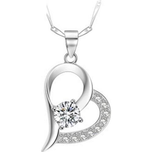 Female Korean American Imitation Crystal Pendant Pendant Chain With A Clavicle (without A Separate Wholesale Pendant Necklace)