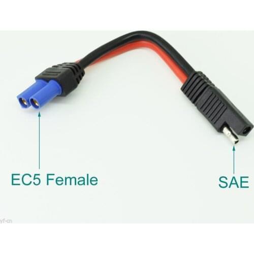 10pcs 10cm 10AWG EC5 Female To SAE Power Automotive Connector Adapter Cable