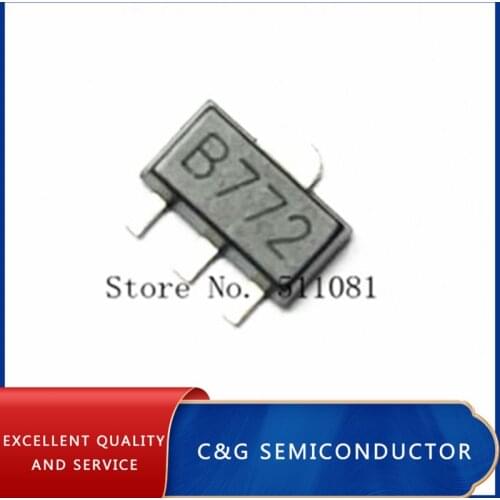 100PCS 2SB772 B772 SMD PNP MEDIUM POWER TRANSISTOR SOT-89