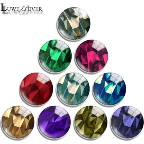 12mm 16mm 20mm 25mm 30mm 40mm 731 Rock Pattern Mix Round Glass Cabochon Jewelry Finding 18mm Snap Button Charm Bracelet