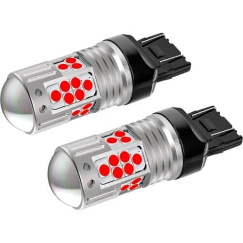2Pcs T20 7443 W21/5W Super Bright LED Car Tail Brake Bulbs Turn Signals Auto Parking Lamp Daytime Running Light Red White Yellow