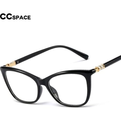 48225 Cat Eye Diamond Plastic Titanium Glasses Frames Ultralight Men Women Optical Fashion Computer Glasses