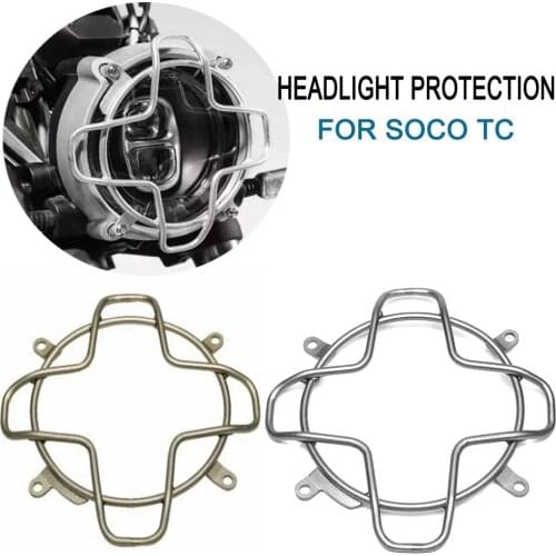 Motorcycle Aluminium Headlight Guard Protector Cover Protection Grill For SOCO TC